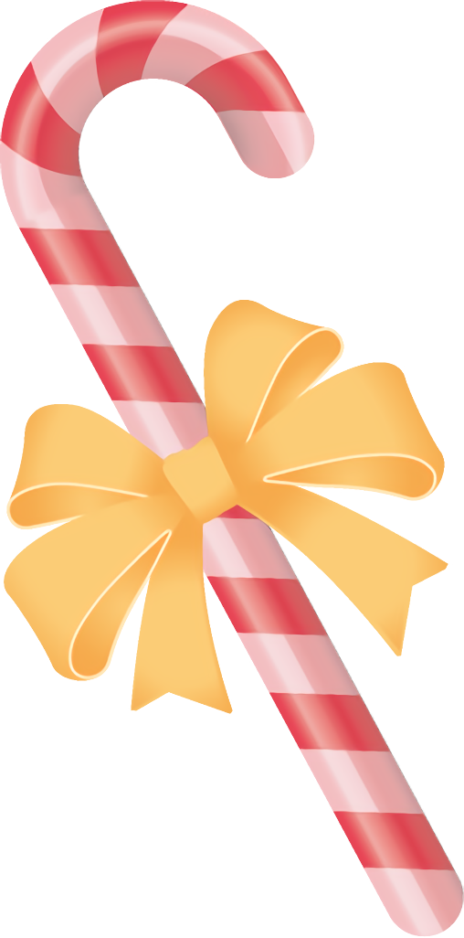 Transparent christmas Ribbon Yellow Line for candy cane for Christmas