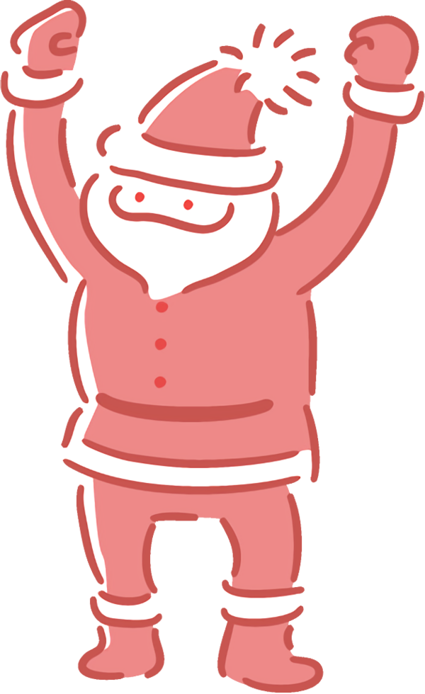 Transparent christmas Cartoon Facial expression Red for santa for Christmas