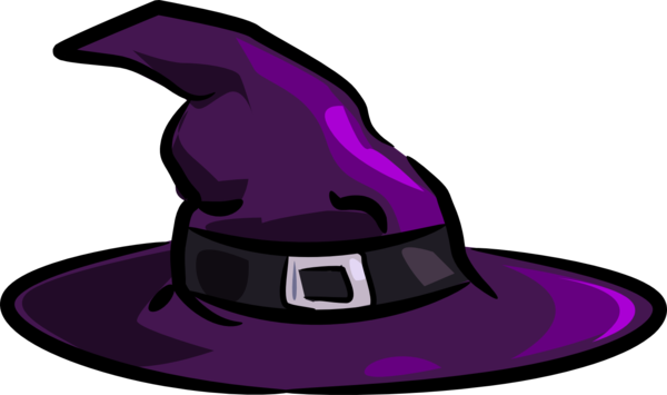 Transparent Witch Hat Halloween Hat Purple Headgear for Halloween