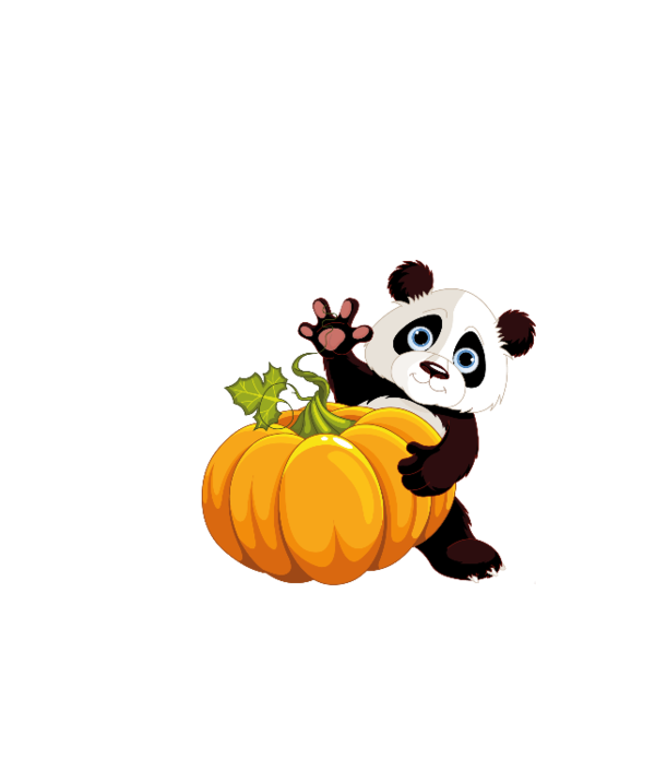 Transparent Giant Panda Pumpkin Giant Pumpkin Food Stuffed Toy for Halloween
