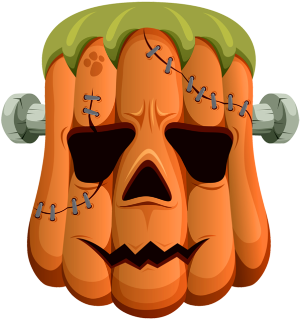 Transparent Frankenstein Halloween Jacko Lantern Food Calabaza for Halloween