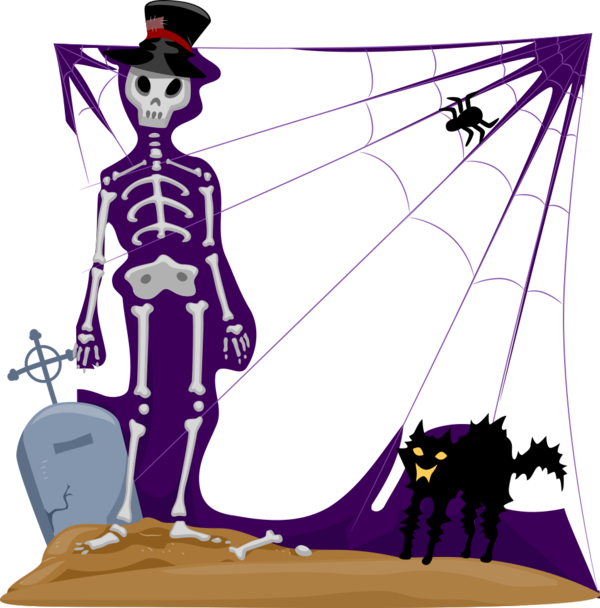 Transparent Halloween Cartoon Spider Web Purple Fashion Design for Halloween
