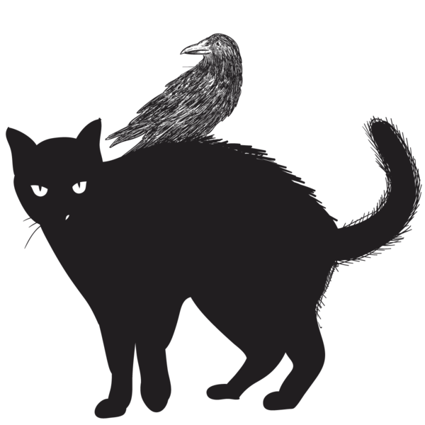 Transparent Cat Black Cat Halloween Snout Silhouette for Halloween