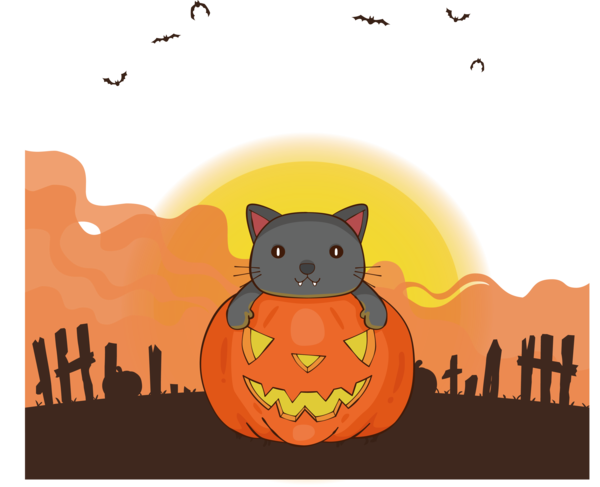 Transparent Cat Kabocha Pumpkin Halloween Snout for Halloween