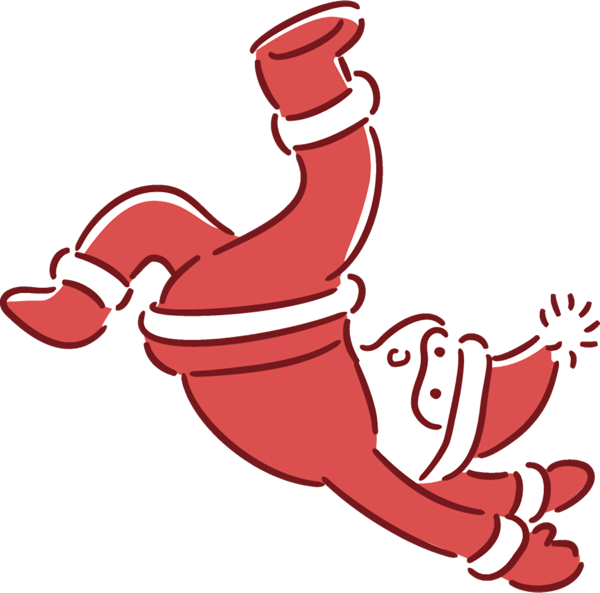 Transparent christmas Cartoon Finger Santa claus for santa for Christmas