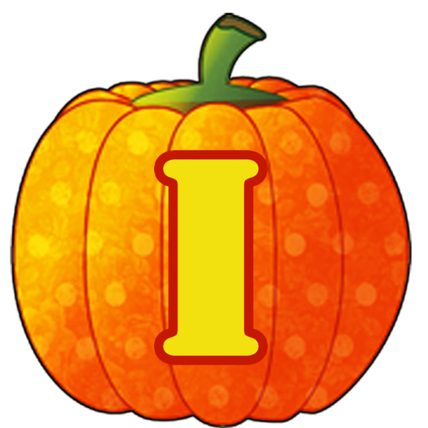 Transparent Alphabet Jackolantern Halloween Pumpkin Calabaza for Halloween