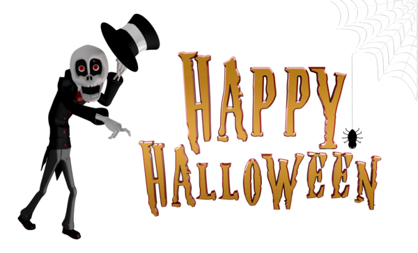 Transparent Cartoon Comics Logo Text for Halloween