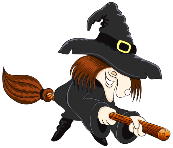 Transparent Halloween Witchcraft Witch Cartoon for Halloween