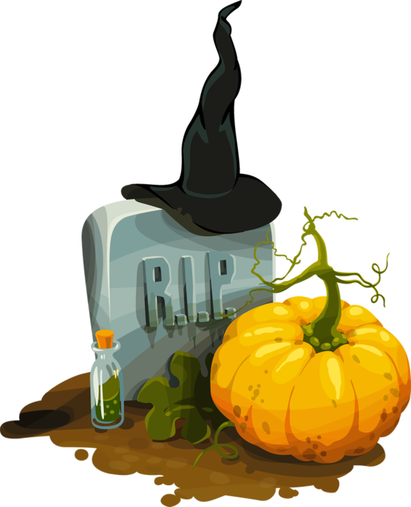 Transparent Jacko Lantern Headstone Pumpkin Gourd Calabaza for Halloween