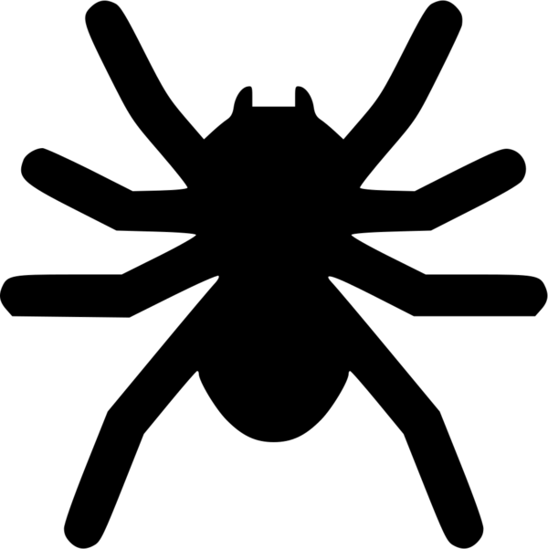 Transparent Spider Spider Web Symbol Silhouette for Halloween