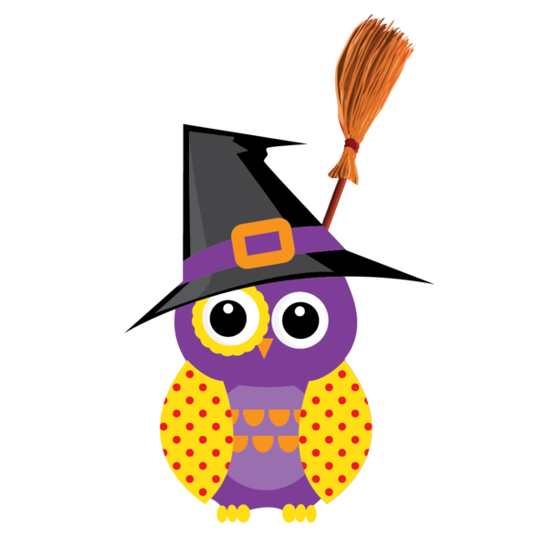 Transparent Owl Halloween Hat Purple for Halloween