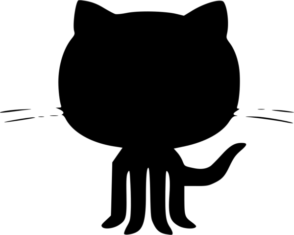Transparent Social Media Cat Logo Black Cat for Halloween
