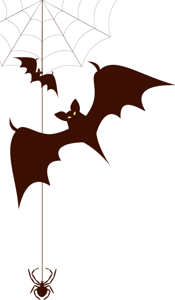Transparent Halloween Bat Spider Web Leaf for Halloween