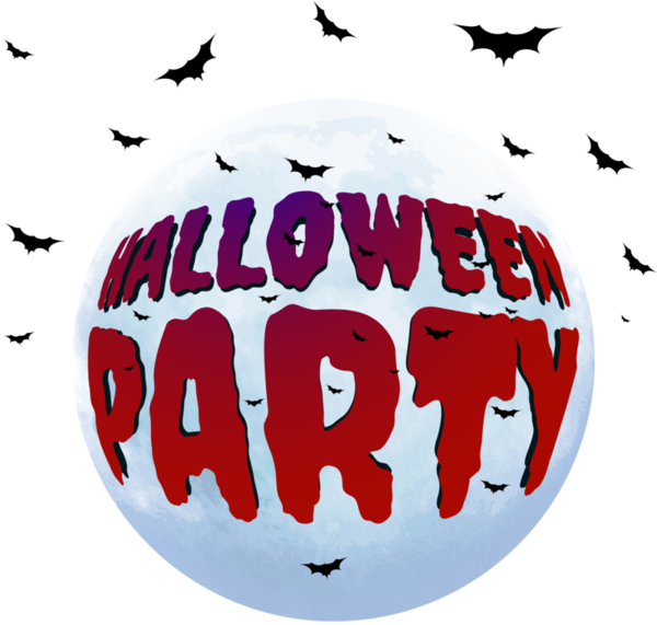 Transparent Halloween Party Trickortreating Text Logo for Halloween
