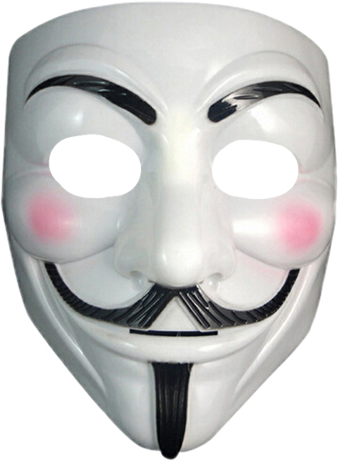 Transparent Guy Fawkes Mask V V For Vendetta Masque Mask for Halloween
