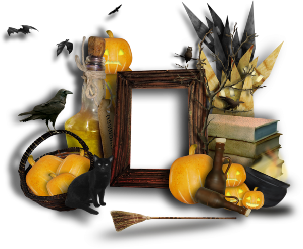 Transparent Halloween Halloween Halloween Frame Picture Frames Yellow Fruit for Halloween