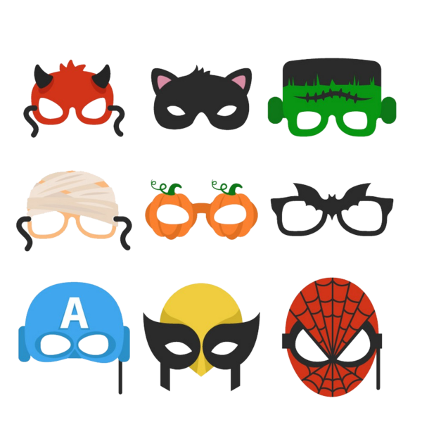 Transparent Halloween Mask Poster Sunglasses Eyewear for Halloween