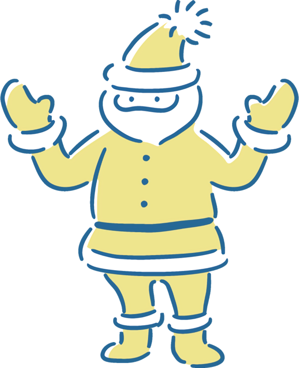 Transparent christmas White Cartoon Yellow for santa for Christmas