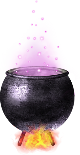 Transparent Cauldron Halloween Stock Pots Liquid Purple for Halloween