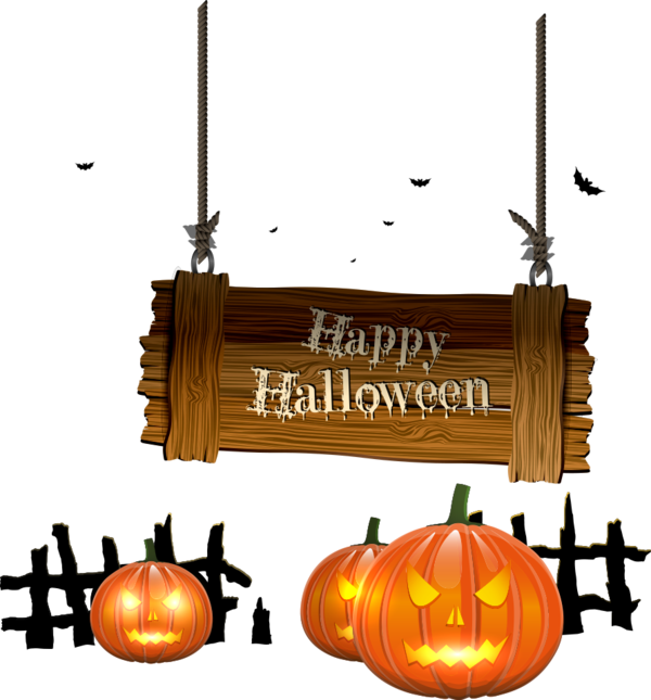Transparent Halloween Pumpkin Jack O Lantern Orange Font for Halloween