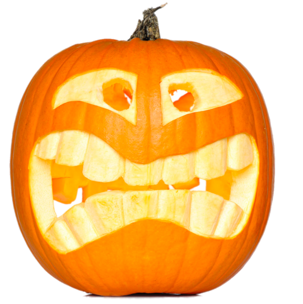 Transparent Jackolantern Cucurbita Maxima Pumpkin Calabaza Halloween for Halloween