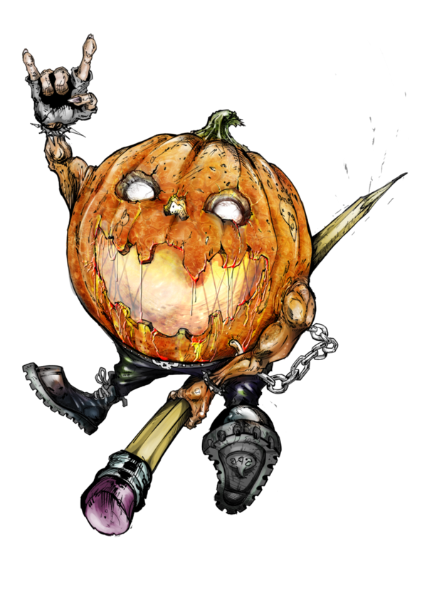 Transparent Calabaza Pumpkin Cartoon Food for Halloween