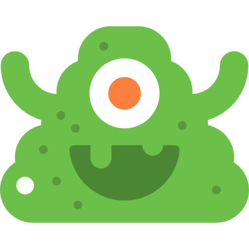 Transparent Monster Digital Data Desktop Environment Leaf Frog for Halloween
