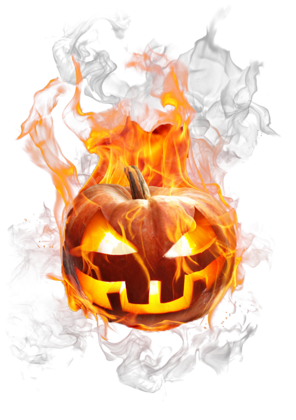 Transparent Pumpkin Flame Jacko Lantern Calabaza for Halloween
