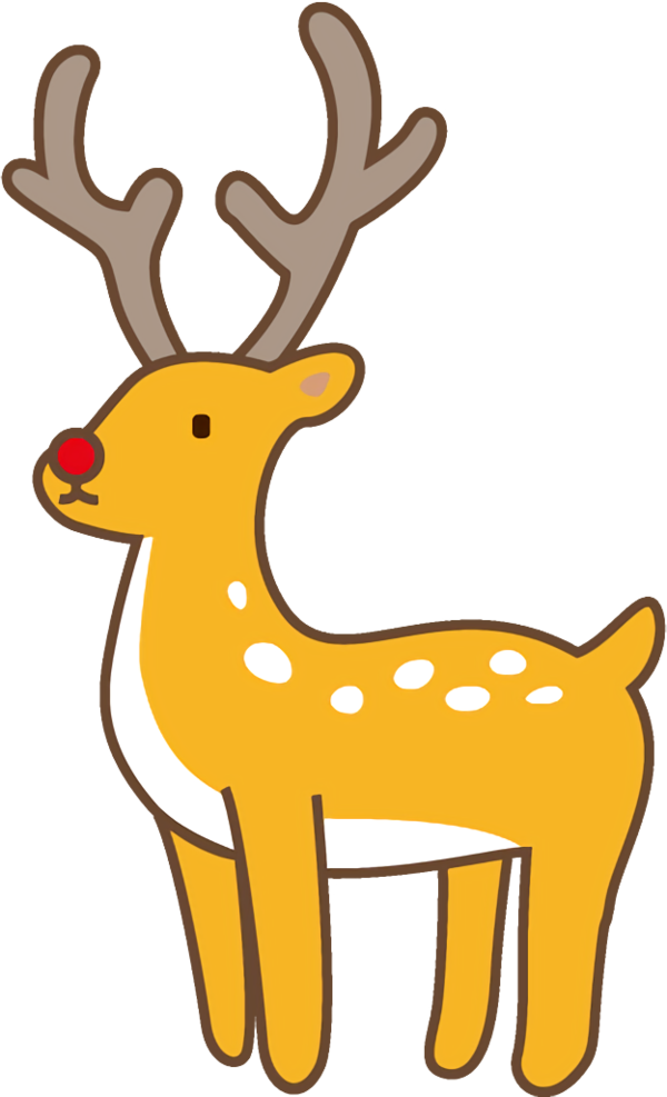 Transparent christmas Deer Reindeer Yellow for reindeer for Christmas