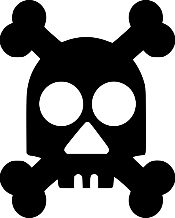Transparent Skull Skull And Crossbones Skeleton Black Black And White for Halloween