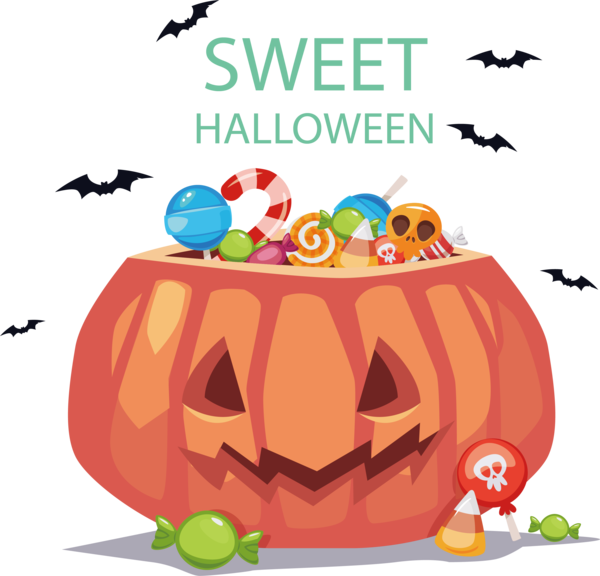Transparent Bat Halloween Festival Food Text for Halloween