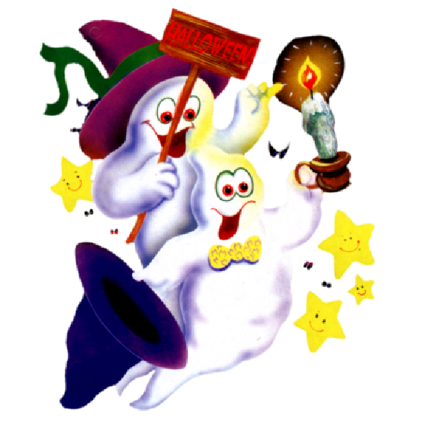 Transparent Ghost Halloween Party Cartoon for Halloween