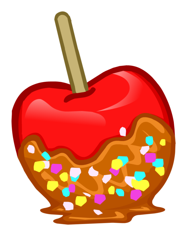 Transparent Club Penguin Candy Apple Penguin Heart Apple for Halloween