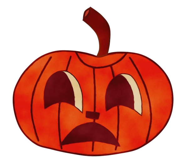 Transparent Jackolantern Pumpkin Lantern Orange Calabaza for Halloween