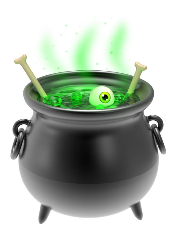 Transparent Cauldron Witchcraft Halloween Cookware And Bakeware Tableware for Halloween