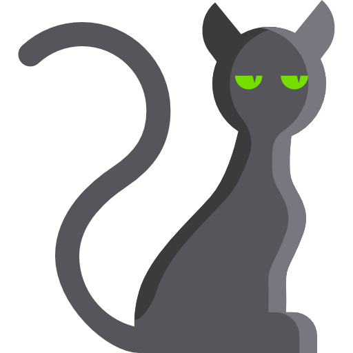 Transparent Black Cat Cat Kitten Head for Halloween