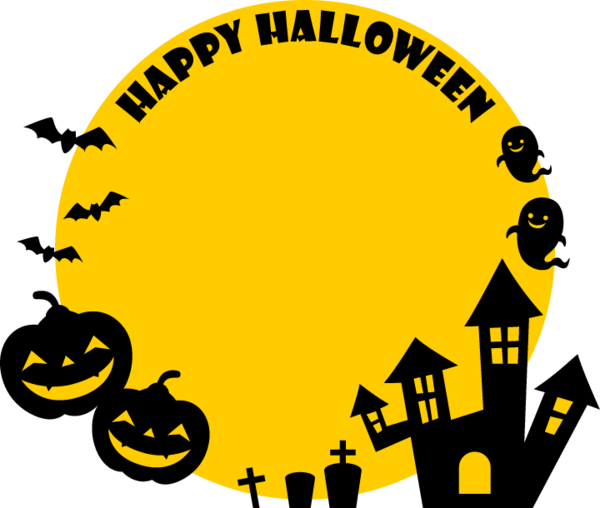 Transparent Halloween Costume Witch Yellow Text for Halloween