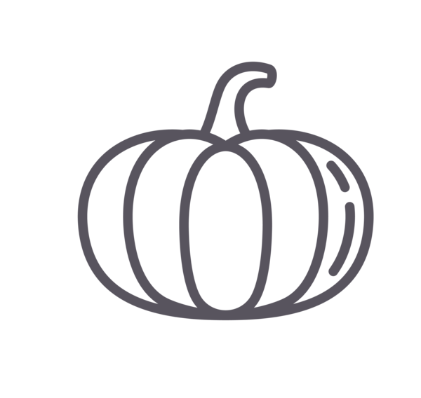Transparent Pumpkin Vegetable Carving Symbol Line for Halloween