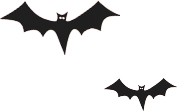 Transparent Bat Festival Black Angle for Halloween