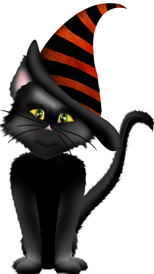 Transparent Halloween Jackolantern Trickortreating Snout Black Cat for Halloween
