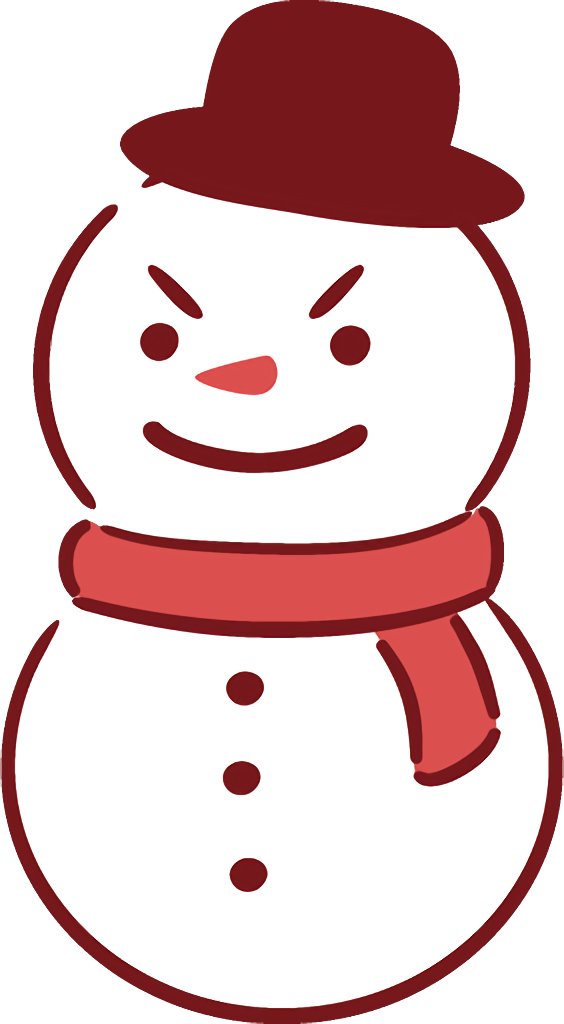 Transparent christmas Red Line art Snowman for snowman for Christmas