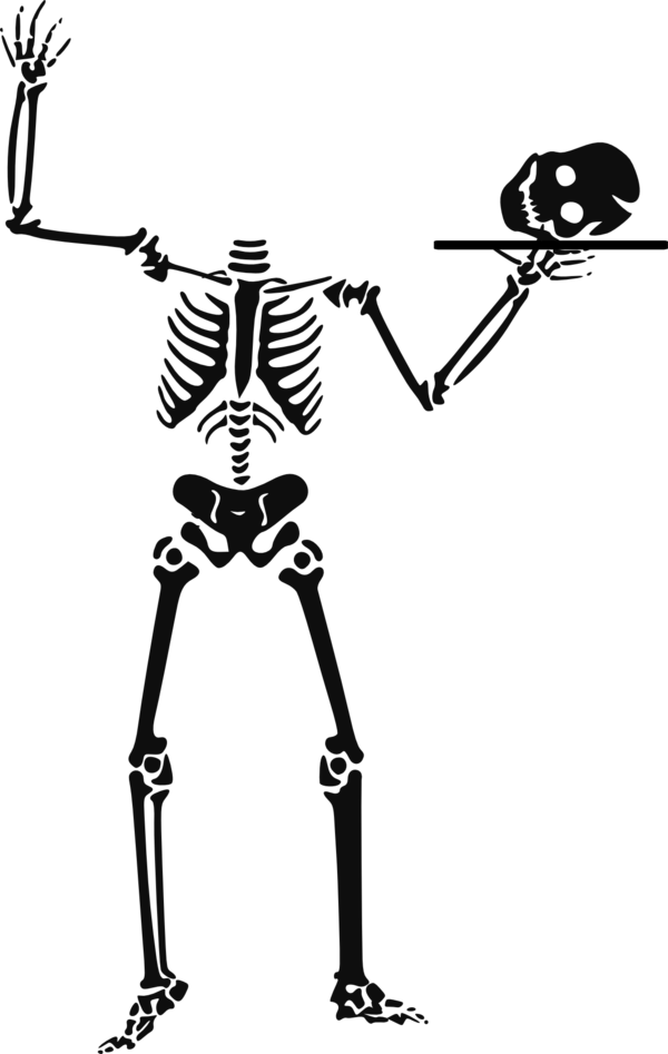 Transparent Skeleton Human Skeleton Skull Tree for Halloween