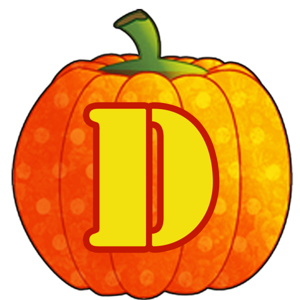 Transparent Alphabet Halloween Pumpkin Fruit for Halloween