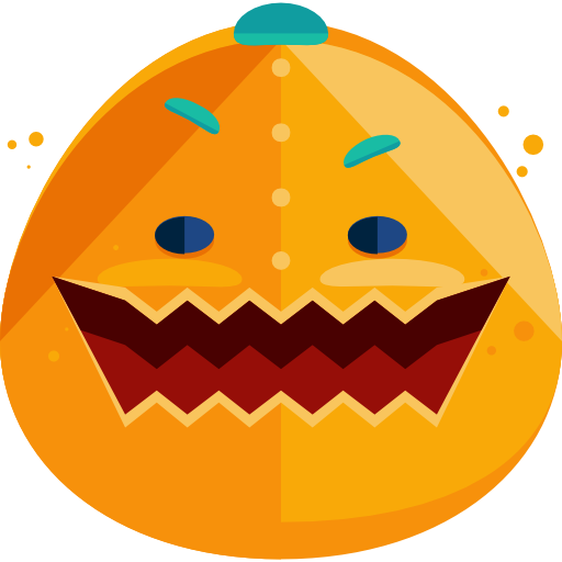 Transparent Jacko Lantern Calabaza Pumpkin Food for Halloween
