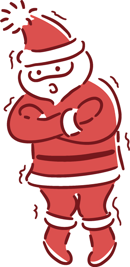 Transparent christmas Red Cartoon Smile for santa for Christmas