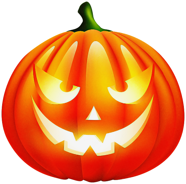 Transparent Jackolantern Halloween Pumpkin Calabaza Orange for Halloween
