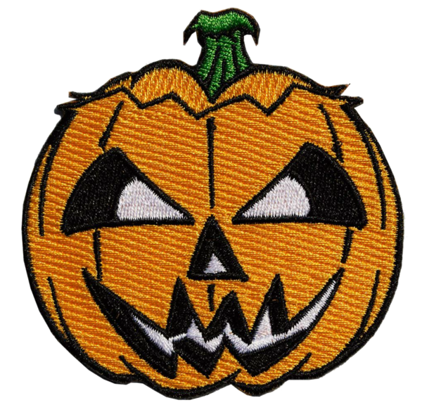 Transparent Jacko'lantern Ironon Embroidered Patch Pumpkin Calabaza for Halloween