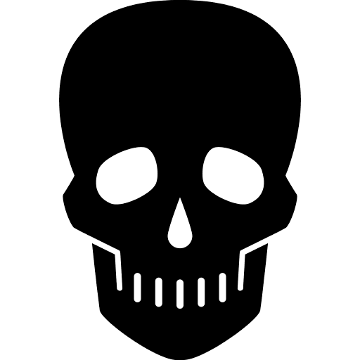 Transparent Skull Skeleton Human Skeleton Head Silhouette for Halloween