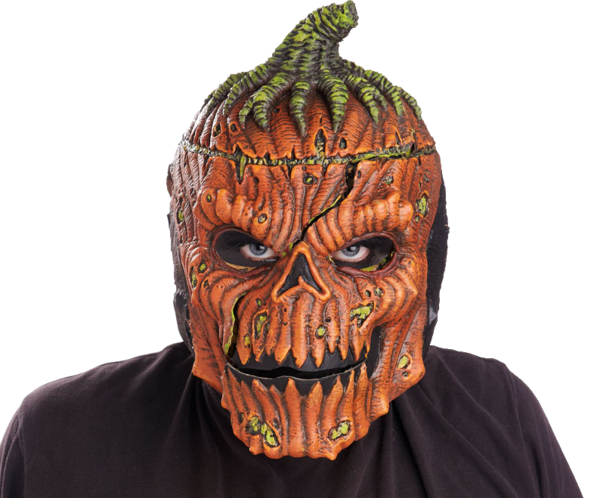 Transparent Mask Pumpkin Halloween Costume Face Head for Halloween