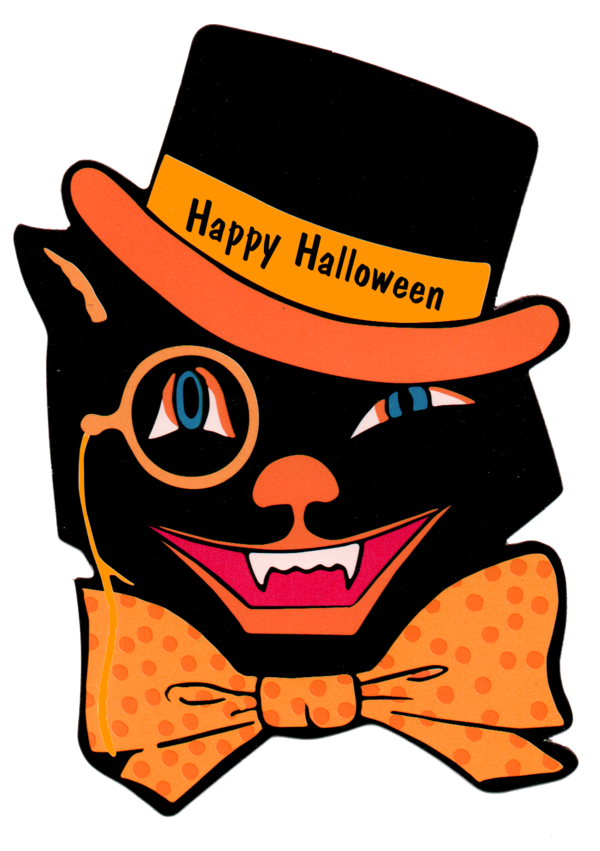 Transparent Cat
 Halloween
 Black Cat
 Headgear Orange for Halloween